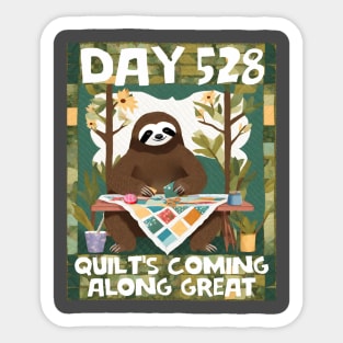 Funny sloth quilter quilting obsession sewing seamstress Sticker